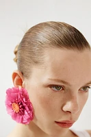 RAFFIA FLOWER EARRINGS