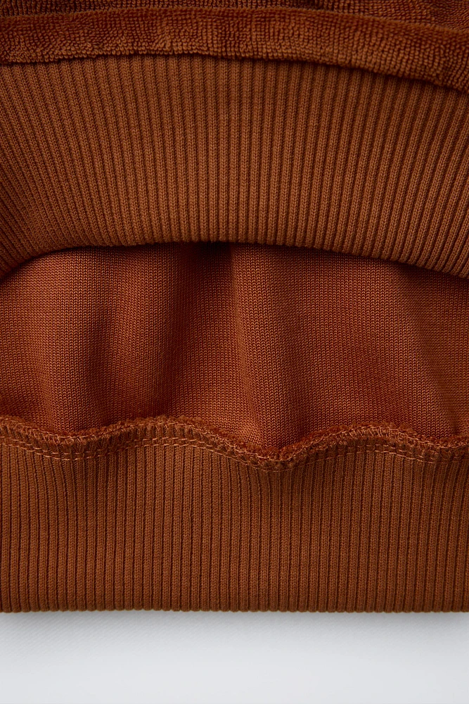 SWEAT POLO EFFET ÉPONGE