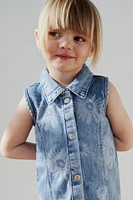 FLORAL DENIM DRESS