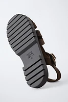 SUEDE FISHERMAN SANDALS