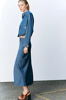 LONG SKIRT WITH THIN BELT