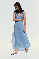 EMBROIDERED MIDI DRESS