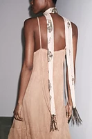 ZW COLLECTION EMBROIDERED ASYMMETRIC DRESS