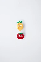 TWO-PACK OF TOMATO AND LEMON HAIR CLIPS