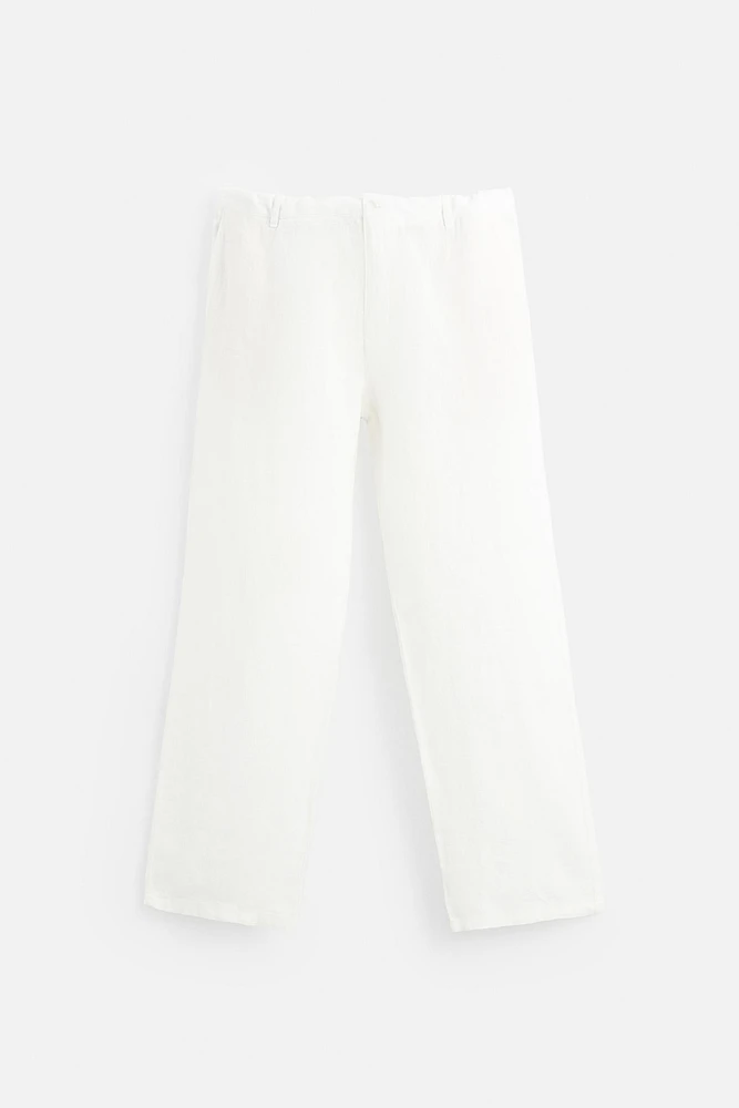 PANTALON RELAXED FIT 100 % LIN