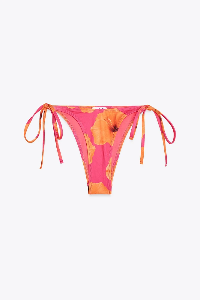 PRINTED TIE BIKINI BOTTOMS