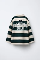 PHILADELPHIA EAGLES © NFL STRIPED POLO SWEATSHIRT