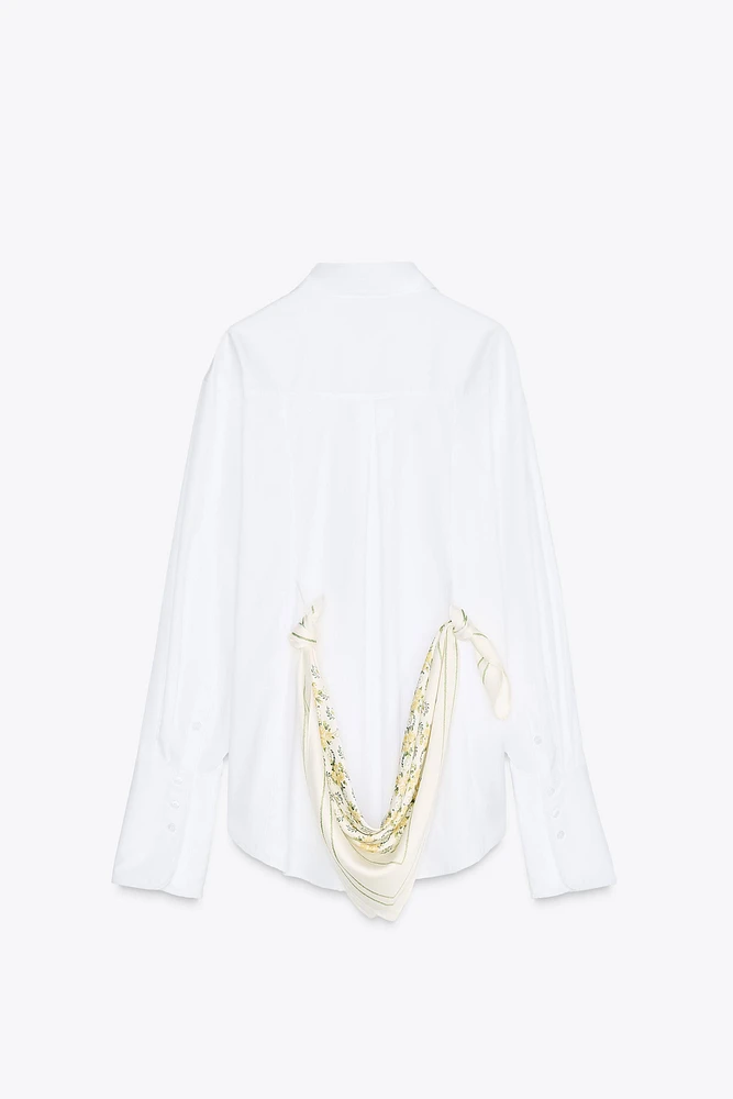 VOLUMINOUS PRINTED HANDKERCHIEF SHIRT