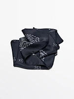 Paisley print 100% silk bandana