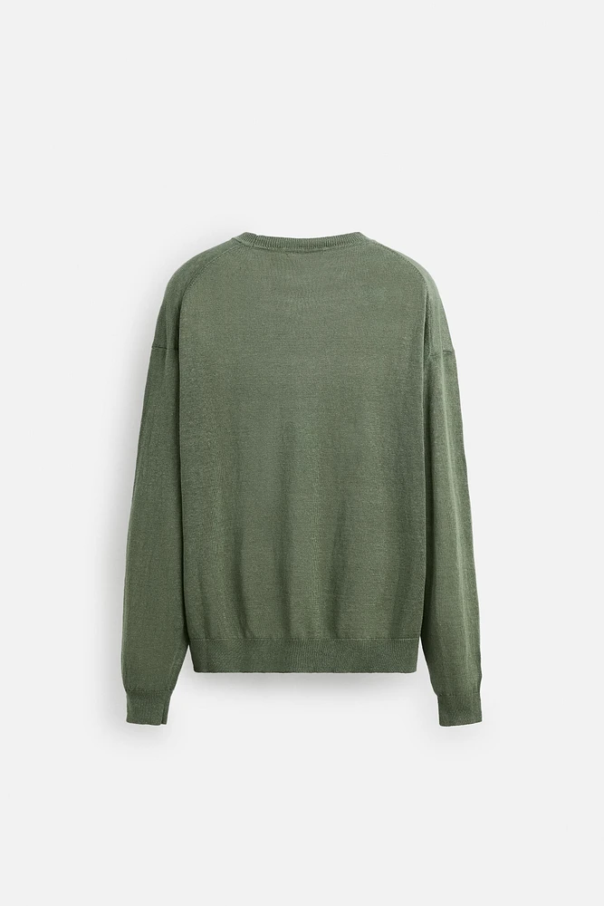LIGHTWEIGHT 100% LINEN SWEATER