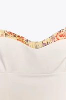 TOP ÉLASTIQUE EN MATIÈRES VARIÉES IMPRIMÉ