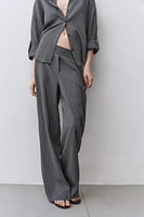 PANTALON LARGE À RAYURES