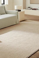 RECTANGULAR BOUCLÉ WOOL AREA RUG