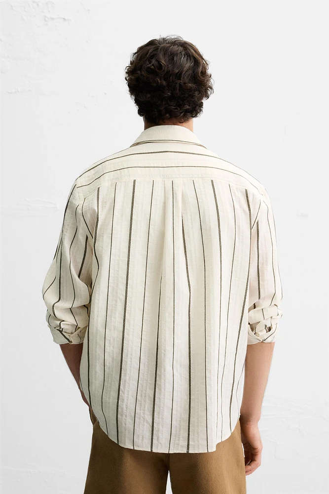 CHEMISE JACQUARD À RAYURES