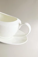 SOLID BONE CHINA GRAVY BOAT