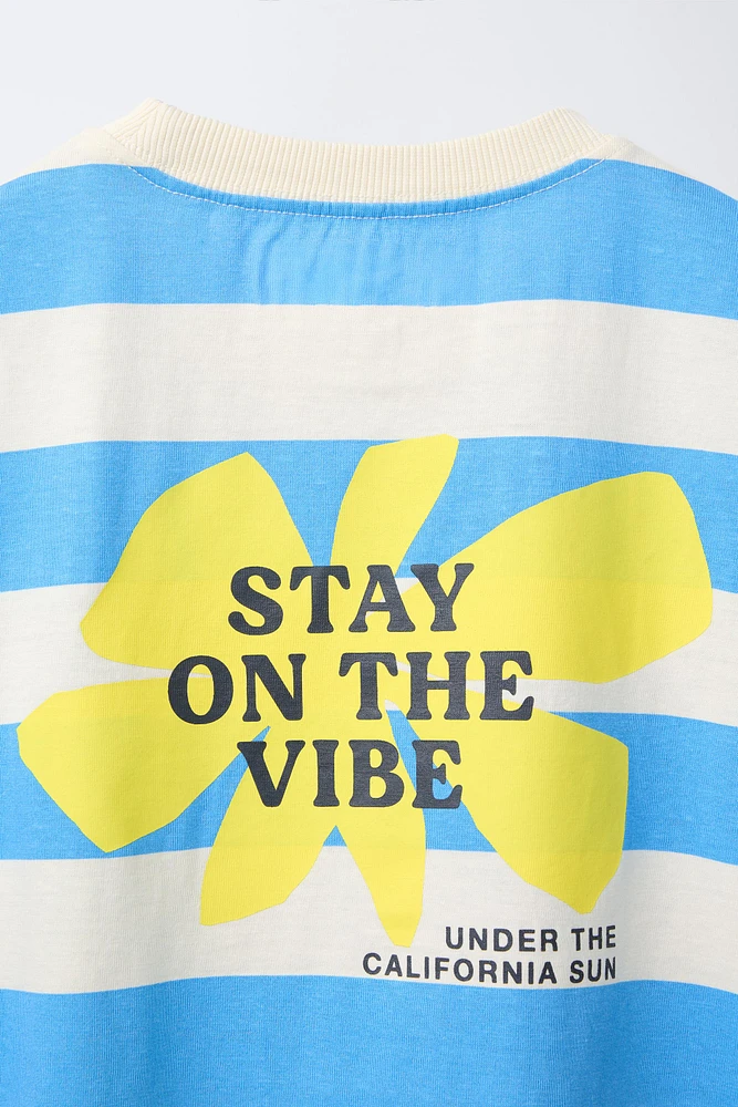 STRIPED PRINT T-SHIRT