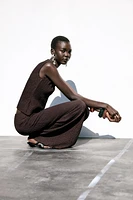 TEXTURED LONG SKIRT