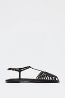 WOVEN CAGE SANDALS