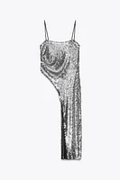 TOP ASYMÉTRIQUE À SEQUINS