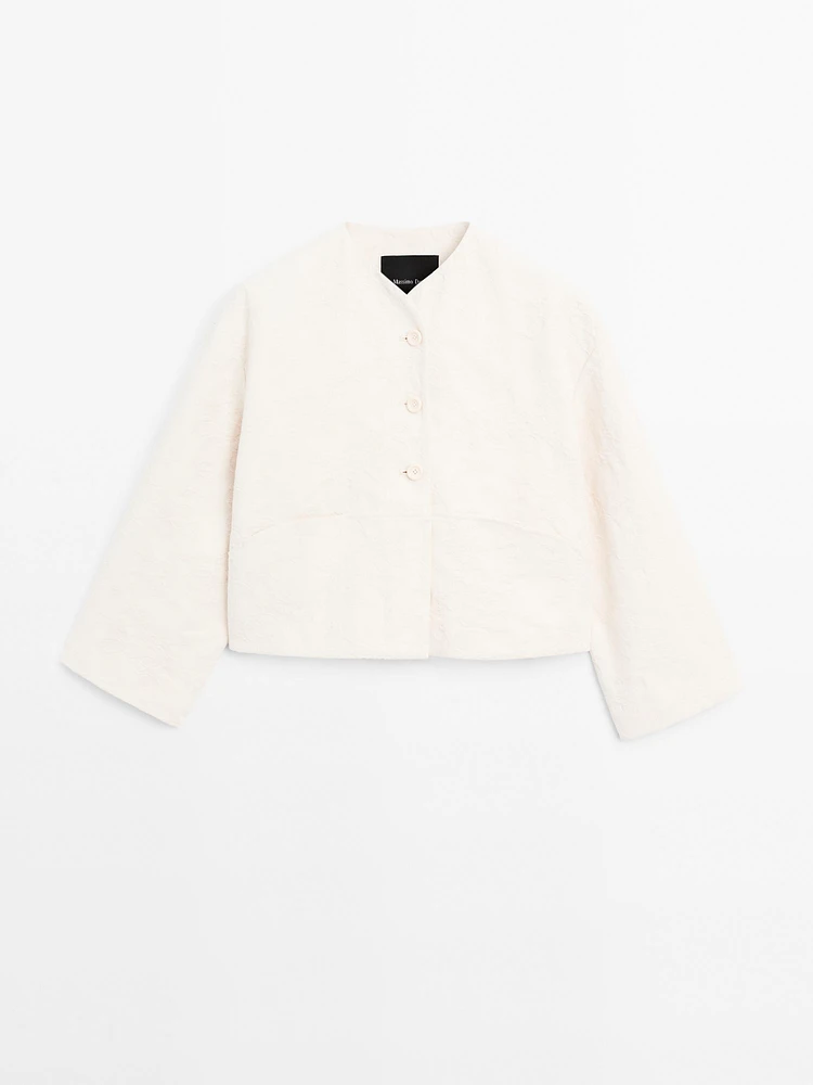 Veste tissu floral 100 % coton