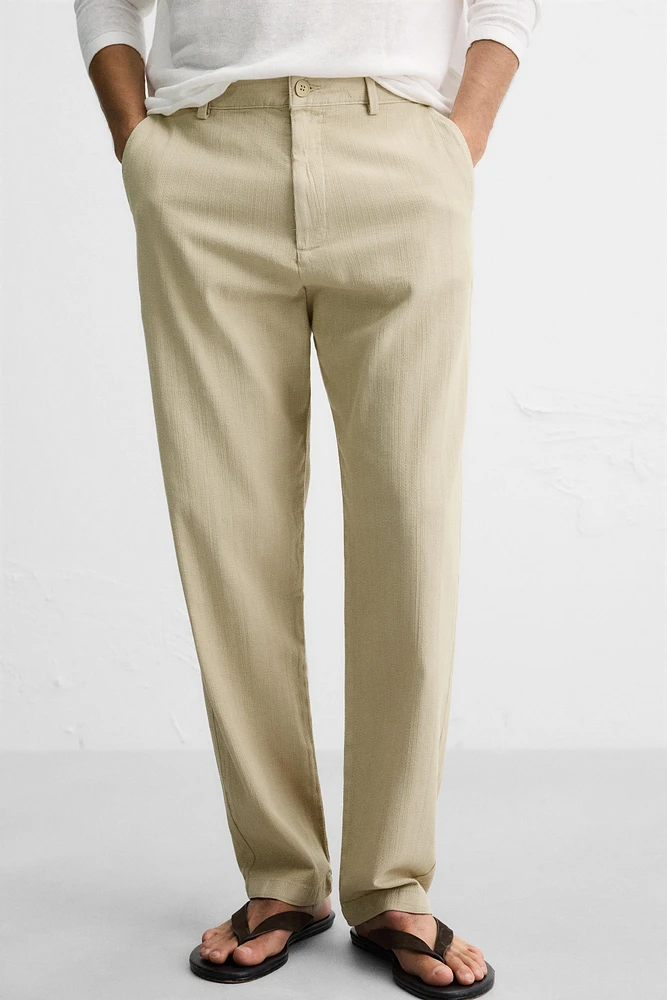 TEXTURED CHINO PANTS