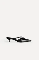 LEATHER HEELED MULES 50TH ANNIVERSARY