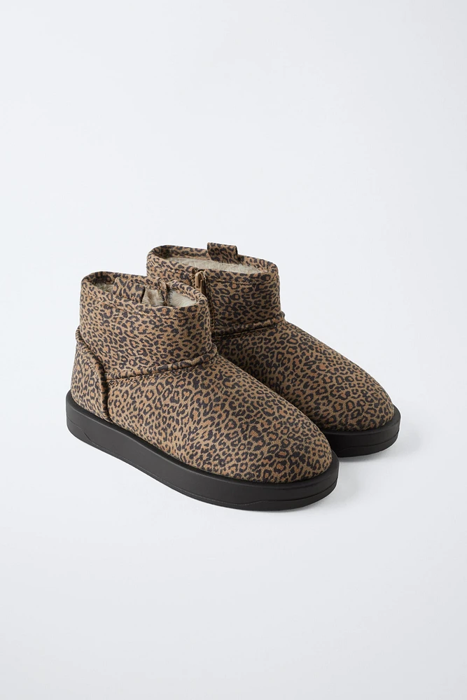 ANIMAL PRINT LOW ANKLE BOOT