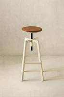 TABOURET DE BAR ROTATIF BOIS ET MÉTAL