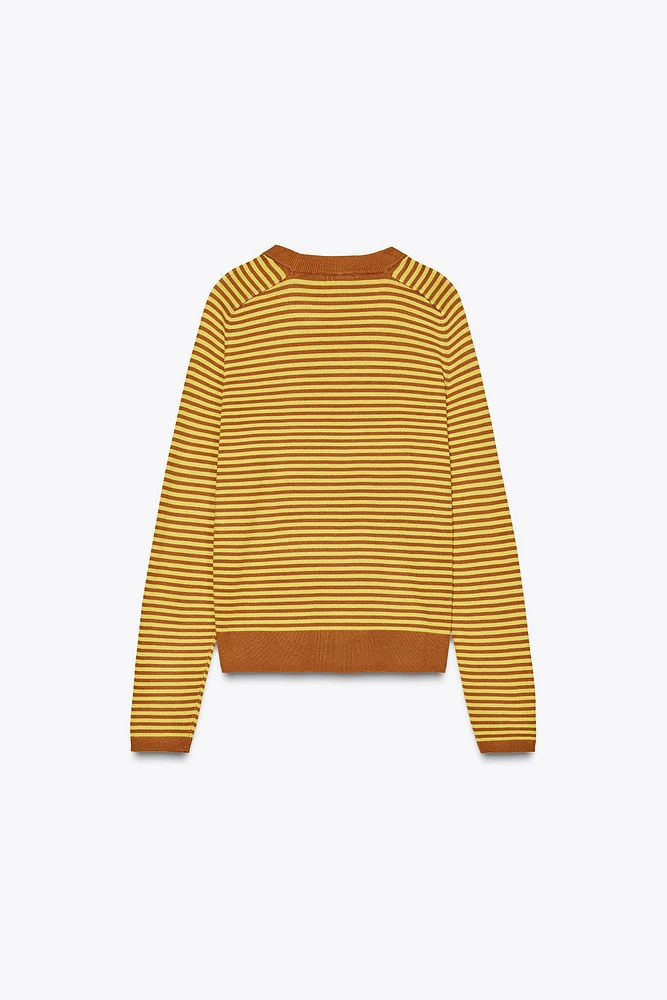 STRIPED KNIT SWEATER