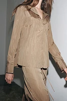 ZW COLLECTION PLEATED SHIRT