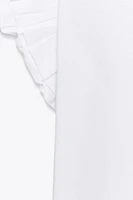 T-SHIRT EFFET DÉLAVÉ À VOLANTS