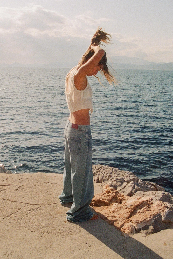 PLUMETI TIE CROP TOP