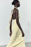 ROBE LONGUE HALTER POLYAMIDE