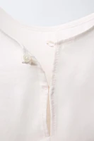 TOP 100 % LIN ORGANZA LACETS