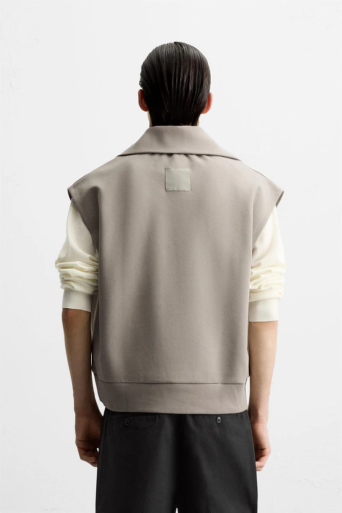 SWEAT COL ZIPPÉ TECHNIQUE