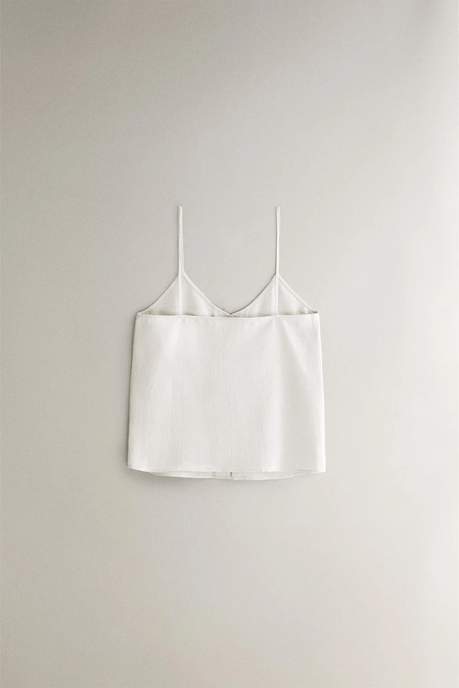 LINEN TOP WITH BUTTONS