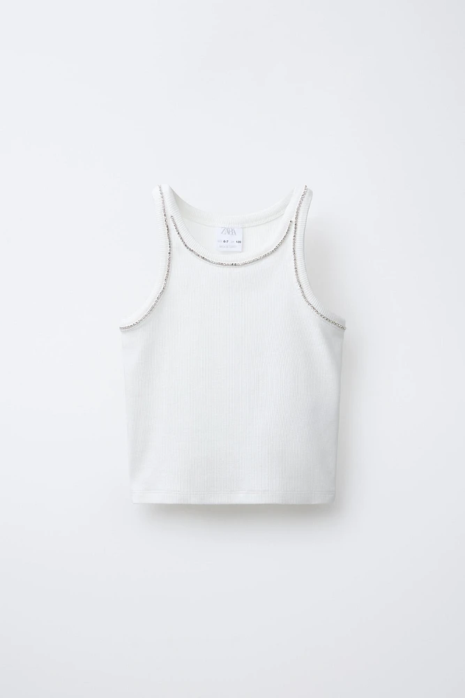 T-SHIRT CÔTELÉ BIJOUX