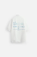 CHEMISE BRODÉE EN MATIÈRES VARIÉES