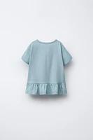 BACK RUFFLE T-SHIRT