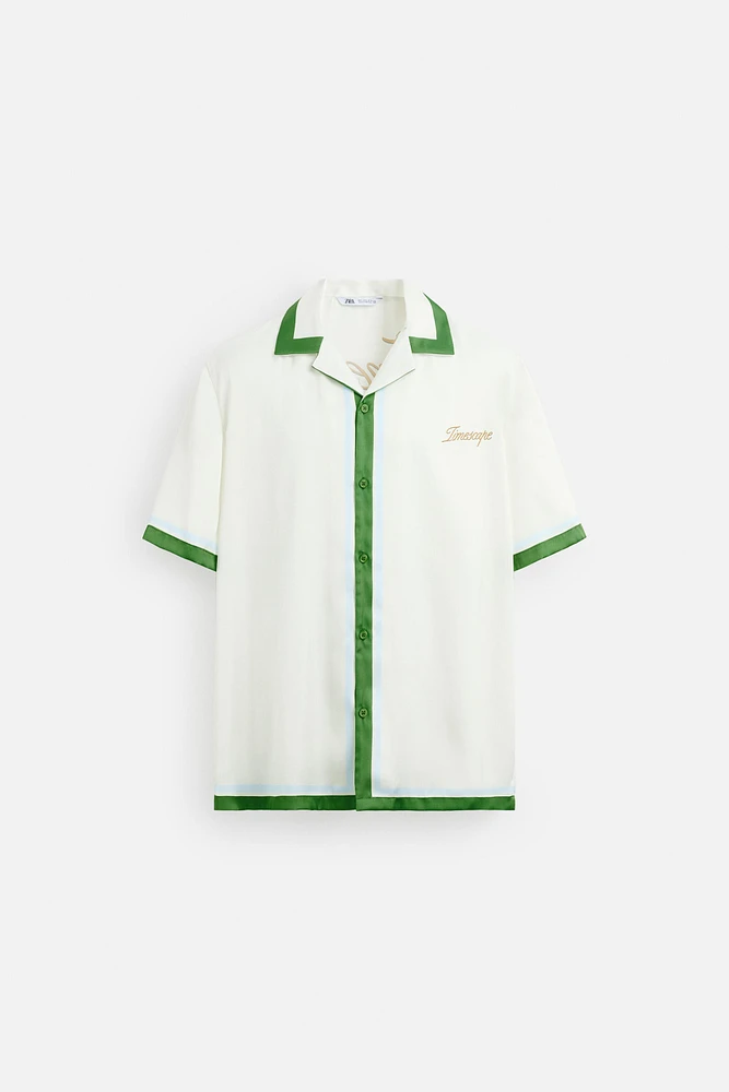 PRINTED SATIN SHIRT