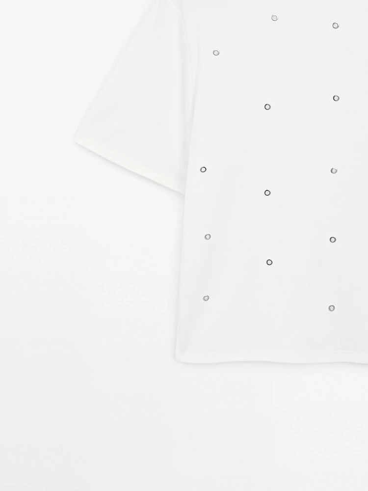 T-shirt oversize avec œillets