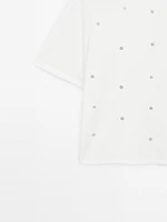 T-shirt oversize avec œillets