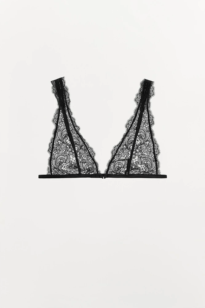 BRALETTE TRIANGLE EN DENTELLE