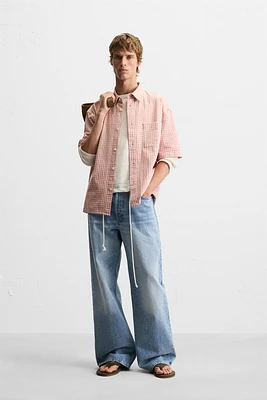 CHEMISE À CARREAUX EN COTON