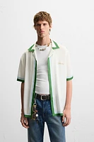 PRINTED SATIN SHIRT