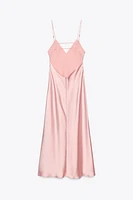 SATIN MIDI DRESS