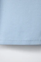 CONTRAST TEXT RIBBED T-SHIRT