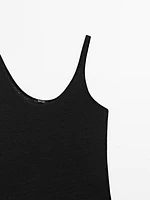 100% linen strappy top