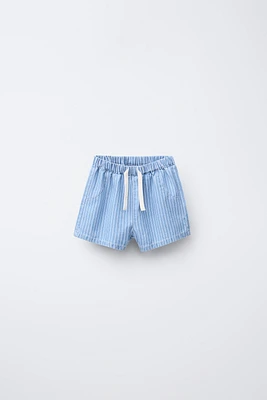 BERMUDA EN JEAN RAYURES