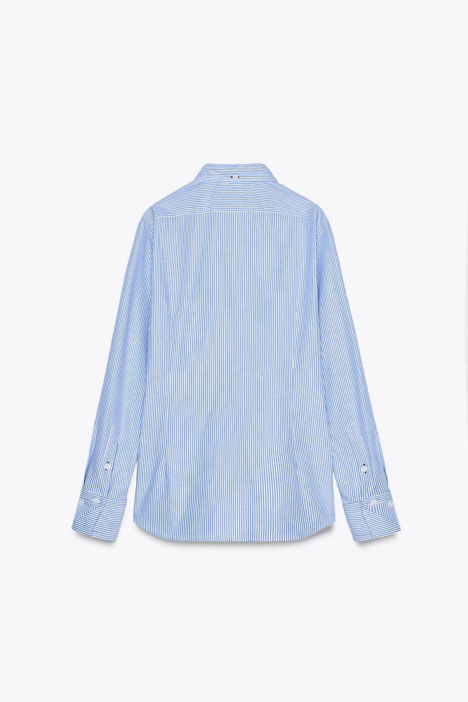 STRIPED POPLIN SHIRT ZW COLLECTION